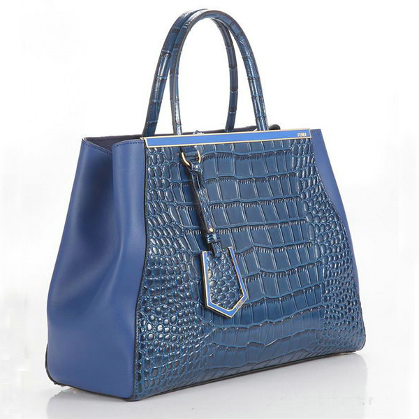 F001 Fendi Autunno Inverno 2012 2Jours originale Croco Leather Tote B